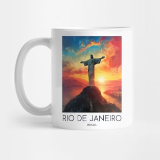 A Pop Art Travel Print of Rio de Janeiro - Brazil Mug